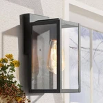 Lnc 1-LIGHT Black Non- Solar Outdoor Wall Lantern Sconce With Clear Glass Shade. Fixed Price $39.95.