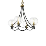 Minka Lavery 5065-726 Kearney Park 4 Light Chandelier Coal Soft Brass. Fixed Price $199.95.