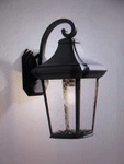 Progress Lighting Marquette 1-LIGHT Textured Black Clear Water Glass Wall. Fixed Price $142.45.