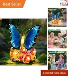 Elegant Solar-powered Butterfly Statue Light Outdoor Decor For Every Occasion. Fixed Price $43.99.