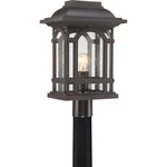 Quoizel Cathedral 18.75" Outdoor Large Post Lantern Palladium Bronze CAT9011PN. Fixed Price $59.99.