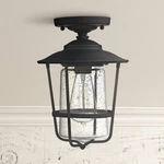 Creekside 8 1/4"W Black Clear Glass Outdoor Ceiling Light. Fixed Price $174.00.