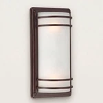 Habitat Modern Outdoor Wall Light Fixture Rubbed Bronze 16" Opal For Exterior. Fixed Price $124.99.