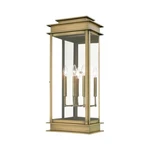 Livex Princeton 3 Light Outdoor Extra Large Wall Lantern, Brass/clear 20208-01. Fixed Price $1757.96.