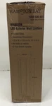 Hampton Bay Madison 18.125 In. Black Led Outdoor Wall Sconce Light Frosted Glass. Fixed Price $37.99.