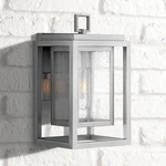 Hinkley Republic 12" High Satin Nickel Outdoor Wall Light. Fixed Price $189.00.