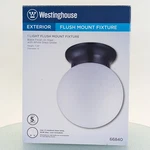 Westinghouse 66840 Gloss Black 1-LIGHT Globe Fixture 7-1/4 Dia. In.. Fixed Price $24.97.