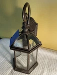 Bronze Quoizel 1-LIGHT Outdoor Wall Sconce With Clear Glass Appr 15.5 X 9 7.75. Fixed Price $39.95.