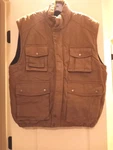 Vintage English Squire Outdoor Canvas Zip Vest Men's Large Plaid Lined Corduroy. Fixed Price $18.00.