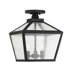 Savoy House 5-105 Woodstock 3 Light 12"W Outdoor Semi-flush Black. Fixed Price $352.00.