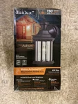 Vaxcel Auburn Aluminum Black Motion Sensor Outdoor Wall Lantern, Clear Glass. Fixed Price $70.99.