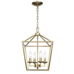 Home Decorators Weyburn 4-LIGHT Gold Farmhouse Chandelier Caged Fixture. Fixed Price $39.99.