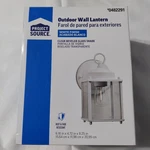 Project Source Outdoor Wall Lantern White Clear Glass Porch Light Fixture. Fixed Price $19.99.
