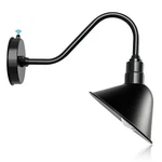 Gooseneck-barn Sign-light Outdoor-store Fixture 8 Inch Dome Angle Shade Sma.... Fixed Price $115.08.