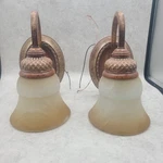 Vintage Used Hampton Bay Wall Sconce Light Set Of 2 Frosted Globe Bronze Look. Fixed Price $40.00.