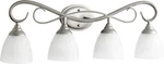 Quorum 5108-4-64 Powell Vanity, 4-LIGHT, 400 Total Watts, Classic Nickel. Fixed Price $101.01.