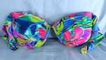 Vtg Catalina Bikini Swim Suit Top Bright Floral 1-PC Underwire Bullet Bra Wow!. Fixed Price $21.60.