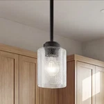 Kichler Winslow Black Seeded Glass Cylinder Mini Pendant Light. Fixed Price $69.78.