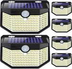 Hmcity 120 Led Outdoor Solar Lights With Motion Sensor And 3 Lighting Modes, IP6. Fixed Price $34.01.