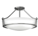 Hinkley Lighting 3221AN Hathaway 4 21"W Semi-flush Bowl Antique Nickel. Fixed Price $420.00.