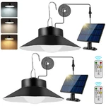 2PACK 40LED Solar Power Pendant Lights In/outdoor Gazebo Porch Hanging Shed Lamp. Fixed Price $32.30.