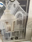 2002 Hampton Bay Outdoor Hanging Lantern White Finish 11" X 16 3/4". Fixed Price $24.99.