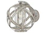 Hinkley Weathered Zinc Weaved Sphere Sconce Carson Indoor Wall Mount 29700WZ New. Fixed Price $149.95.