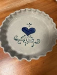 Great Bay Handmade 10 Pottery Pie Plate With Wall Mount. Fixed Price $17.50.