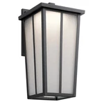 Kichler Amber Valley Outdoor Wall 1LT 8.75X17.25", Blk, Seeded - 49624BKTLED. Fixed Price $379.99.