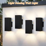 Letry 4 Pack Light Sensing Rectangle Led Outdoor Wall Sconce Waterproof Lam. Fixed Price $140.61.