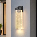 18" Black Outdoor Wall Led Light Bubble Crystal Exterior Porch Sconce Fixture. Fixed Price $159.99.