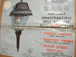 (0088.) Wall Lantern - Black With "lexon" Lens. Fixed Price $34.93.