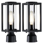 Myhxq Outdoor Post Lights Lamp Fixture 2 No SENSOR-13'', Black. Fixed Price $83.50.
