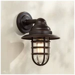 Marlowe Rustic Outdoor Wall Light Fixture Bronze Hooded Cage 13" For Exterior. Fixed Price $99.99.