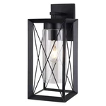 Vaxcel Milton 1 7"W Outdoor Wall Light, Matte Black/clear Glass - T0763. Fixed Price $99.99.