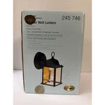 New Hampton Bay 245746 Black Finish Exterior Wall Lantern Beveled Glass Shade. Fixed Price $15.30.