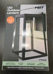 Feit Led Outdoor Lantern Dusk To Dawn Sensor 800 Lumens Matte Black Niob. Fixed Price $29.99.