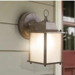 Yosemite Tara 1 Light Exterior Aluminum/glass Wall Mount Brown. Fixed Price $14.99.