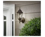 Hampton Bay 14.5" Oil-rubbed Bronze Dusk-to-dawn Outdoor Wall Lantern Sconce. Fixed Price $33.68.
