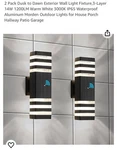 Pack Dusk To Dawn Exterior Wall Light FIXTURE,3-LAYER 14W 1200LM Warm White.... Fixed Price $74.99.