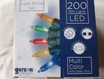 Gerson Led 200 Mini Lights String Set Mulit-colored With Green Wire.. Fixed Price $49.00.