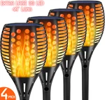 4PACK 96LED Waterproof Solar Tiki Torch Light Dancing Flickering Flame Lamps Usa. Fixed Price $38.45.