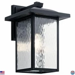 16" Outdoor Wall Sconce Black With Clear Water Glass, 1-LIGHT Fixture. Fixed Price $296.37.