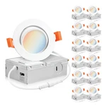 Parmida (12 Pack) 3 Inch 5CCT Ultra-thin Led Adjustable Gimbal Recessed Light.... Fixed Price $181.65.
