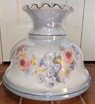 Huge Aladdin 14" Hurricane Gone With The Wind Glass Shade Spring Flowers. Fixed Price $329.95.
