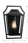 Elsmere Black 1-LIGHT Line Voltage Hardwired Outdoor Porch Wall Sconce. Fixed Price $79.00.