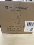 Millennium Lighting Series Angle Shade Satin Black RAS10-SB. Fixed Price $37.77.