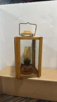 Metal & Glass Oil Lamp Lantern Amber Globe Camping Home Decor. Fixed Price $26.99.