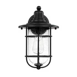 Hukoro Martin 1-LIGHT Black Outdoor Wall Lantern Sconce With Seed Glass Shade. Fixed Price $32.08.