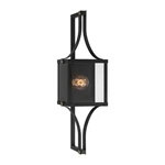 Raeburn 1-LIGHT Outdoor Wall Lantern In Matte Black And Weathered Brushed Brass. Fixed Price $346.00.